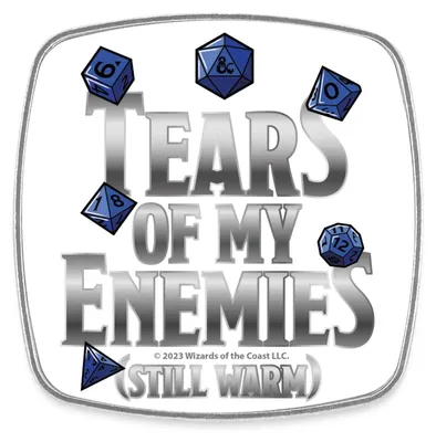 Produktbild von Spreadshirt Dungeons And Dragons Tears Of My Enemies Magnet Viereckig, One size, Weiß