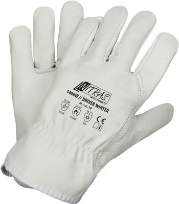 Produktbild von NITRAS DRIVER WINTER, Rindvolllederhandschuhe, grau, EN 388, EN 407, EN 511 Rindvollleder | Packung (12 Paare)