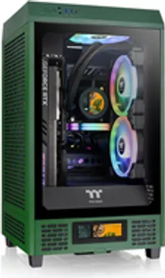 Immagine prodotto di Thermaltake The Tower 200 verde scuro in vetro temperato