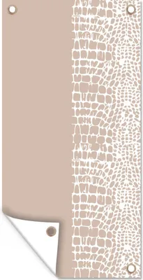Produktbild von MuchoWow® 30x60 cm Outdoor-Poster Gartendeko Sichtschutz Garten Poster für den Garten  Schlange - Design - Rosa