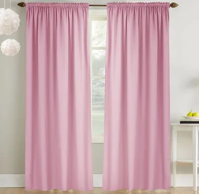 Produktbild von Matte Vorhänge 145x250 cm AUF BAND Gardine Band - Hellpink (der preis ist für ein stück)