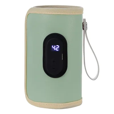 Produktbild von Tragbarer Baby Flaschenwärmer Unterwegs mit LCD Display USB Type C Bottle Warmer 20 Temperaturstufen 35 bis 55 Grad für Reisen Auto Zuhause Nachtfütterung