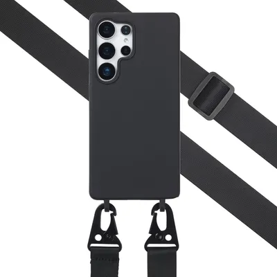 Immagine prodotto di Custodia in silicone Selencia con cinturino rimovibile Samsung Galaxy S25 Ultra - Nero