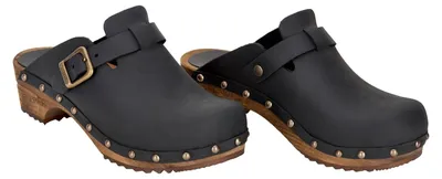 Immagine prodotto di Sanita Zoccoli da donna in legno Wood-Kristel Open in pelle 455205W nero, Misura della scarpa:42 EU