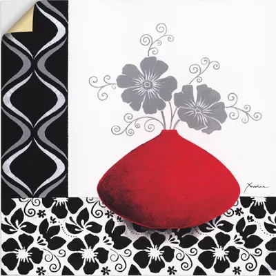 Produktbild von ARTland Wandbild, selbstklebend Blumenmuster I Größe: 70x70 cm