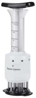 Fleischinjektor 90 ml Edelstahl Marinadenspritze ergonomisch