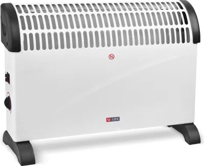Produktbild von X4-LIFE Konvektor mit 3 StufenWärmeregulierung 750W, 1250W und 2000W, Elektrischer Heizkörper, Überhitzungsschutz mit Kontrollleuchte, Wärmt bis zu 25m², Standheizung mit Tragegriffen