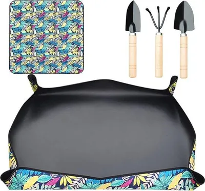 Produktbild von Pflanzentöpfe-Set 100 x 100 cm mit Gartenwerkzeug - Ideal für Zimmerpflanzen