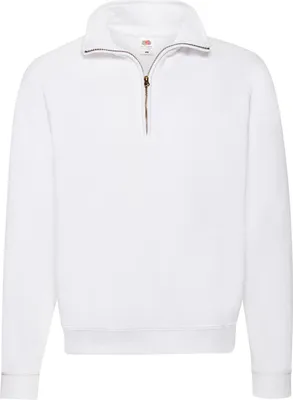 Obrázok produktu pre Fruit of the Loom 62-114-0 | Classic Zip Neck Sweat - Farbe: Farebnosť: biela - Veľkosť: L