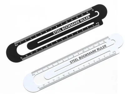 Productafbeelding van Metalen meetlint van 15 cm, zwart/wit