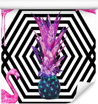 Produktbild von 10m VLIES TAPETE Rolle Esszimmer Obst Ananasse Flamingos Geometrisch XXL