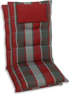 Produktbild von GO-DE Textil, Sesselauflage Hochlehner, 2er Set, Farbe: grau, Maße ca.: 120 cm x 50 cm x 7 cm, Rueckenhoehe: 70 cm