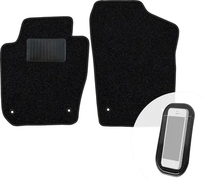 Produktbild von moto-MOLTICO Vorne Fußmatten Auto Velours Autoteppiche Schwarz Automatten Set 2-teilig passend für Seat Mii Electric 2019-2021