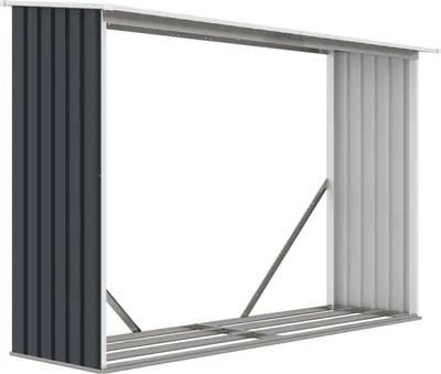 Zdjęcie produktu dla Wiata na drewno G21 WOH 181 - 242 x 75 cm, antracytowa