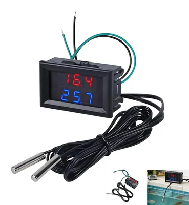Digitales LED-Thermometer mit 2 wasserdichten Sonden, -55 bis +120 °C