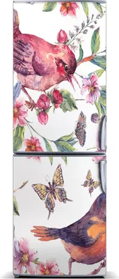 Produktbild von Tulup Kühlschrankdekoration - Magnetmatte - 60 cm x 180 cm - Magnet auf dem Kühlschrank - Schmetterlinge Blumen