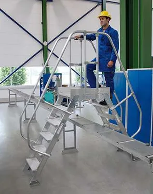 Produktbild von Günzburger Steigtechnik Überstieg 60° Stufenbreite 1.000 mm 7 Stufen - 600927