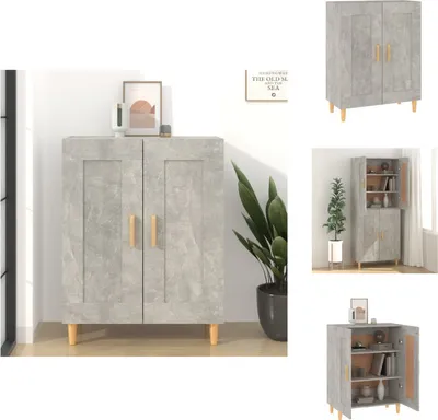 Image de vidaXL Sideboard gris béton 69,5x34x90 cm Bois composite - Sideboards