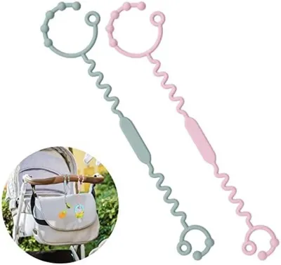 Produktbild von PolkaHome® Becherhalter, Set mit 2 Sicherheitsgurten für Spielzeug, verstellbare Trinkbechergurte für Kinderwagen, Babytrage und Autositz