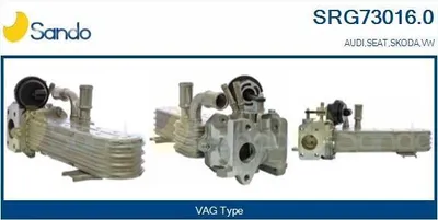 Produktbild von SANDO SRG73016.0 AGR Kühler für VW Golf V Schrägheck (1K1) Abgasrückführung