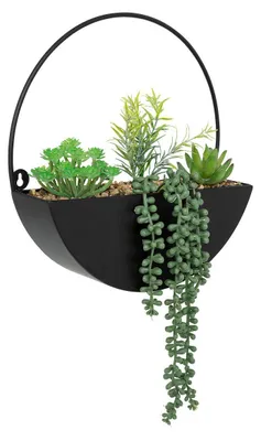 Image de Plantes artificielles d'intérieur dans un pot en métal, 41 cm