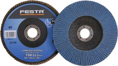 Obrázek produktu pro Kotouč brusný lamelový FESTA 150 Zrnitost: P40