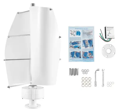 Imagen del producto de Turbina eólica, potencia de salida de 100W, funcionamiento silencioso, color BLANCO