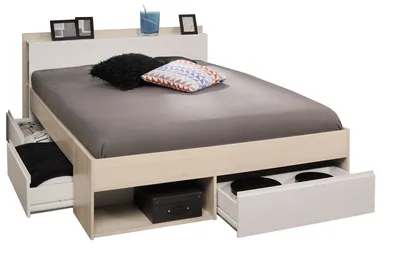 Produktbild von Bett "Most" Jugendbett mit 3 x Schubkasten und Stauraum Liegefläche 140 x 200 cm Parisot Most