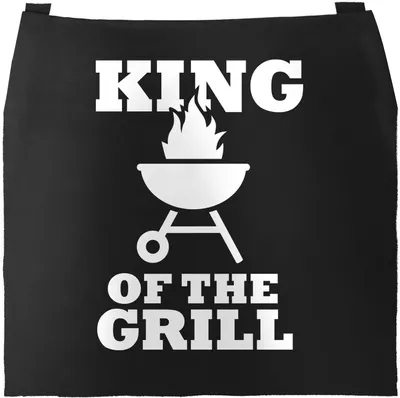 Produktbild von Grill-Schürze für Männer mit Motiv King of the Grill Moonworks® schwarz unisize