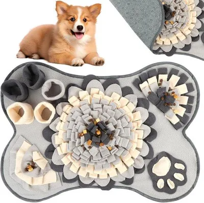 Produktbild von Famanu Snuffelmat für Hunde - 25 x 17 cm - maschinenwaschbar - tragbar - interaktives Futterspielzeug