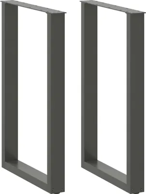 Obrázok produktu pre Nohy barového stola v tvare U, 2 ks, antracitové, 60 x (90-91) cm, oceľové