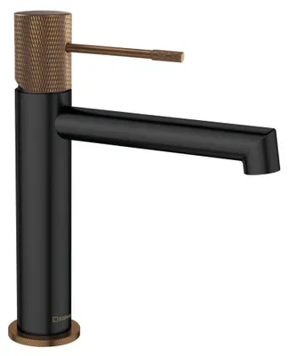 Produktbild von Sapho Solaria Waschtischarmatur, Schwarz/Kupfer matt