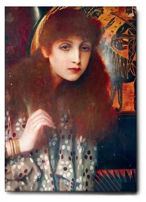 Produktbild von Giallobus - Porträt eines jungen mädchens by Tanagra - Gustav Klimt - 70L x 100W cm - Bild - Leinwand mit Standardrahmen