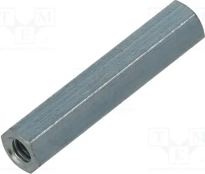 Produktbild von 10x Distanzmuffe mit Gewinde Innengew: M2,5 sechskant 20mm   1212X20 Distanzelement