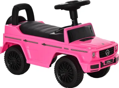Produktbild von HOMCOM Rutschauto für Babys von 12 bis 36 Monaten, lizenziertes Rutschauto Mercedes G350 mit Staufach und Lenkrad, Belastung 25 kg, 62,5 x 28,5 x 45 cm, Rosa