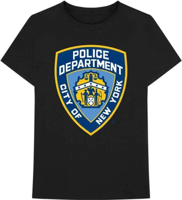 Produktbild von New York City - Polizei Dept. Abzeichen Uni X-Large T-Shirt - schwarz