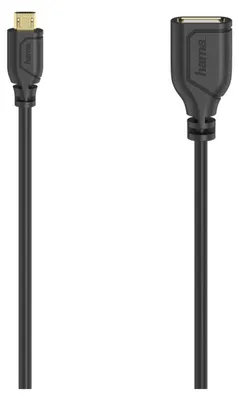 Produktbild von Micro-USB-OTG-Kabel "Flexi-Slim", USB 2.0, 480 Mbit/s, 0,15 m (00200613)