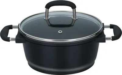 Immagine prodotto di 2 pentole Alpina Aluguss, diametro 20 cm, altezza 9,5 cm, linea professionale per la cucina, set da 2