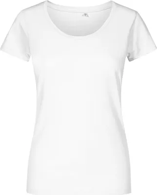 Immagine prodotto di X.O by Promodoro 1545 | Maglietta da donna, cotone pettinato - Colore: Bianco - Taglia: 3XL