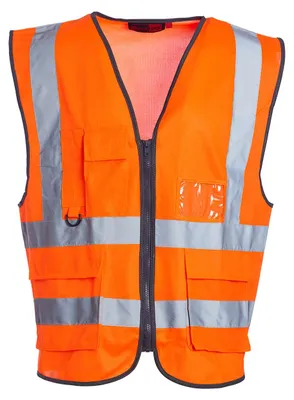 Immagine prodotto di Gilet di sicurezza arancioni premium Blackrock, con tasche e tasca per documenti di identificazione