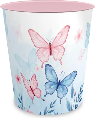 Produktbild von itenga Papierkorb für Kinder - Motiv Schmetterling - Elara - ca. 11 Liter