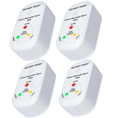 Produktbild von NEMAXX® M10 Mini CO-Warnmelder – Kohlenmonoxidmelder mit Batterie, elektrochemischem Sensor, 10 Jahre Lebensdauer, 85 dB Alarm, EN 50291-1 – 4x