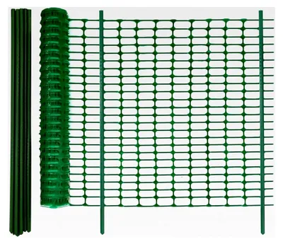 Produktbild von Begrenzungszaun, 100 cm hoch, 30 m lang, 25 Pfähle 115 cm hoch, 100 Kabelbinder, mobiler Zaun für Hunde und Hühner im Garten