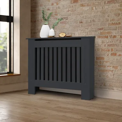 Obrázek produktu pro ML-Design kryt radiátoru ve venkovském stylu 78x19x82 cm, antracitová barva, z lakované MDF, kryt radiátoru do ložnice obývacího pokoje