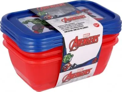 Produktbild von Satz von 3 x 540ml Avengers-Behältern