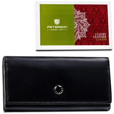 Produktbild von Damen Ledergeldbörse PTN D03-NGV-7544 Schwarz