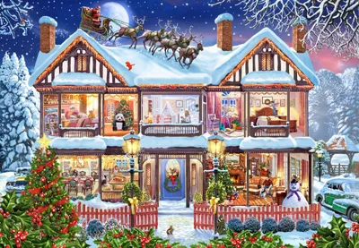 Produktbild von Bluebird Puzzle Weihnachts Puzzle Christmas House - 1000 Teile Puzzle