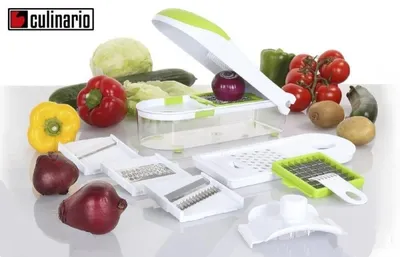 Produktbild von Universalschneider Culinario mit 6 Einsätzen (schwarz)