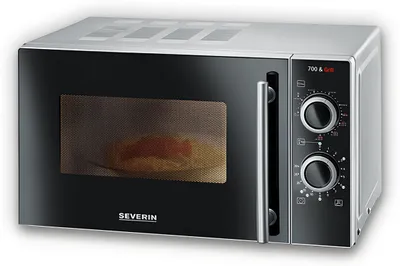 Produktbild von Mikrowelle Grill 2in1 SEVERIN 20L MW 7771 ca. 900 W modernes LED-Display MW 7771 aus Edelstahl, schwarzsilber Mikrowelle Mikrowelle Mit Grill Grillofen Mikrowellengerät