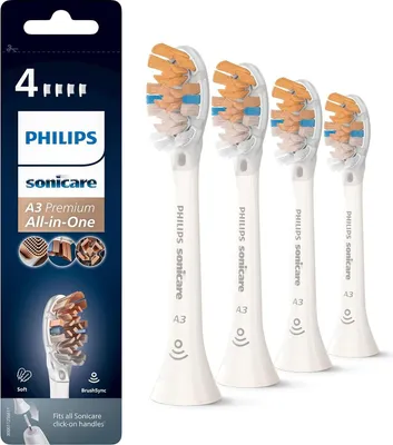 Produktbild von Sonicare A3 Bürstenkopf 4Stk. Weiß